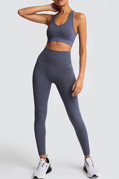 Effortless Basic Essentials Racerback Seamless Workout Set - 2 Pieces