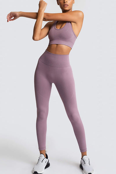 Effortless Basic Essentials Racerback Seamless Workout Set - 2 Pieces