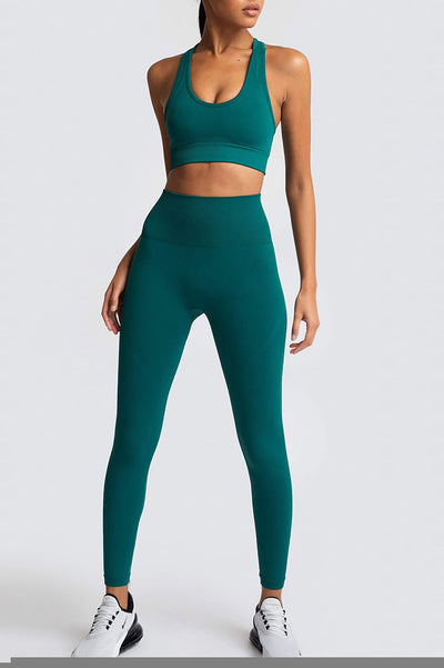 Effortless Basic Essentials Racerback Seamless Workout Set - 2 Pieces