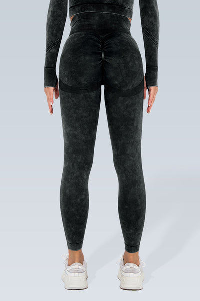 Eva Acid Wash Seamless Scrunch Legging