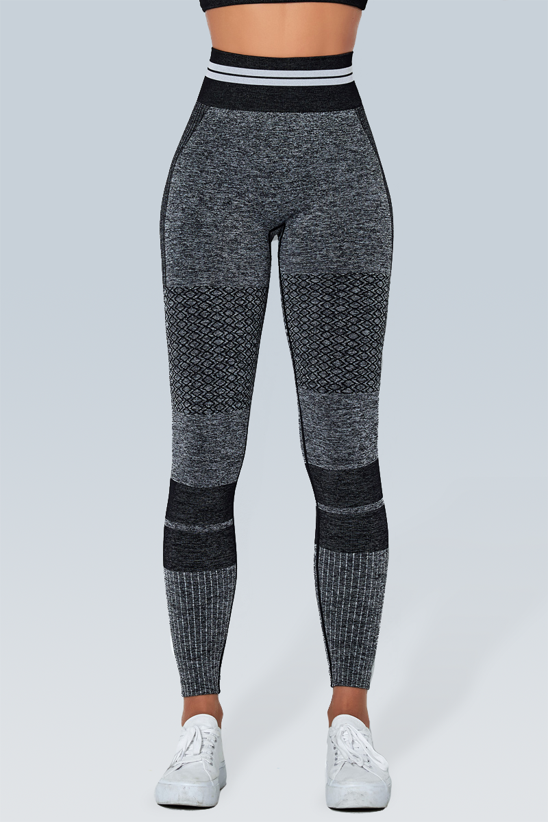 Knitted Stripe Seamless Legging