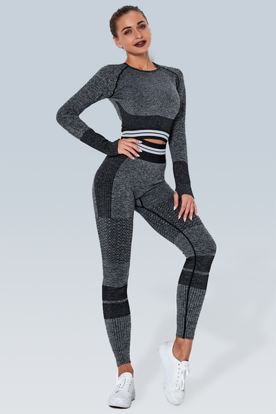 Knitted Stripe Seamless Legging