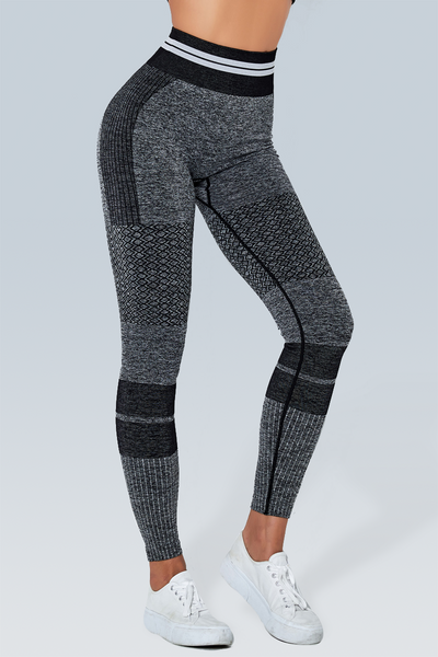 Knitted Stripe Seamless Legging