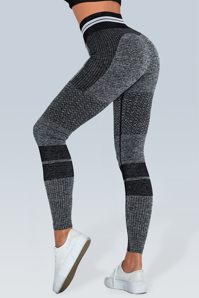 Knitted Stripe Seamless Legging