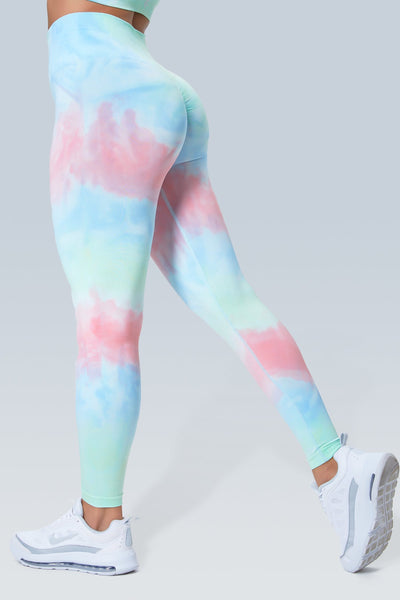 Booty Lifting Galaxy Dye Seamless Scrunch Legging