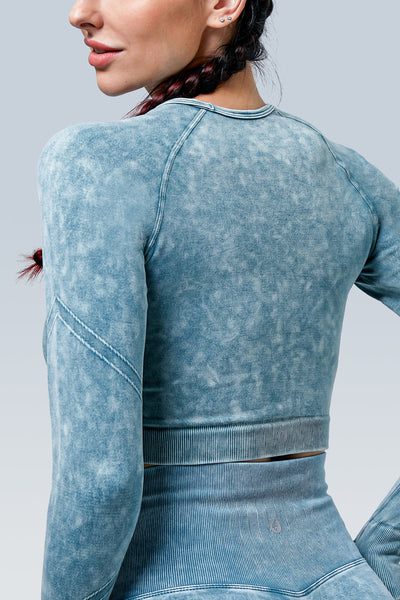 Eva Acid Wash Seamless Long Sleeve