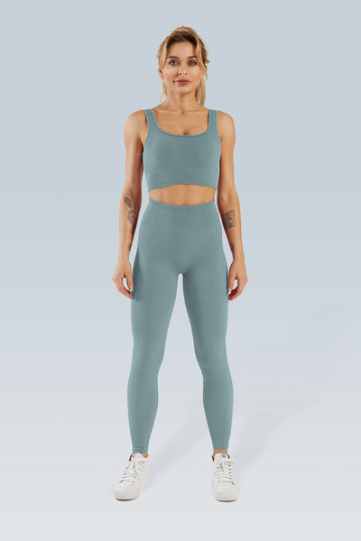 Rib-Knit Seamless Legging
