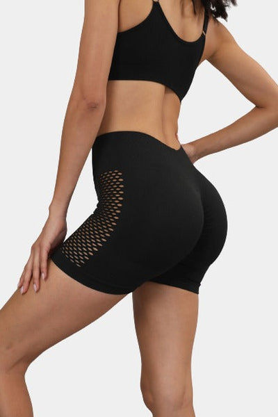 Mesh Booty Lifting Seamless Scrunch Biker Short