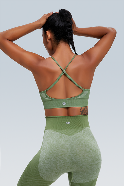 Rib-Knit Space Dye Seamless Bra