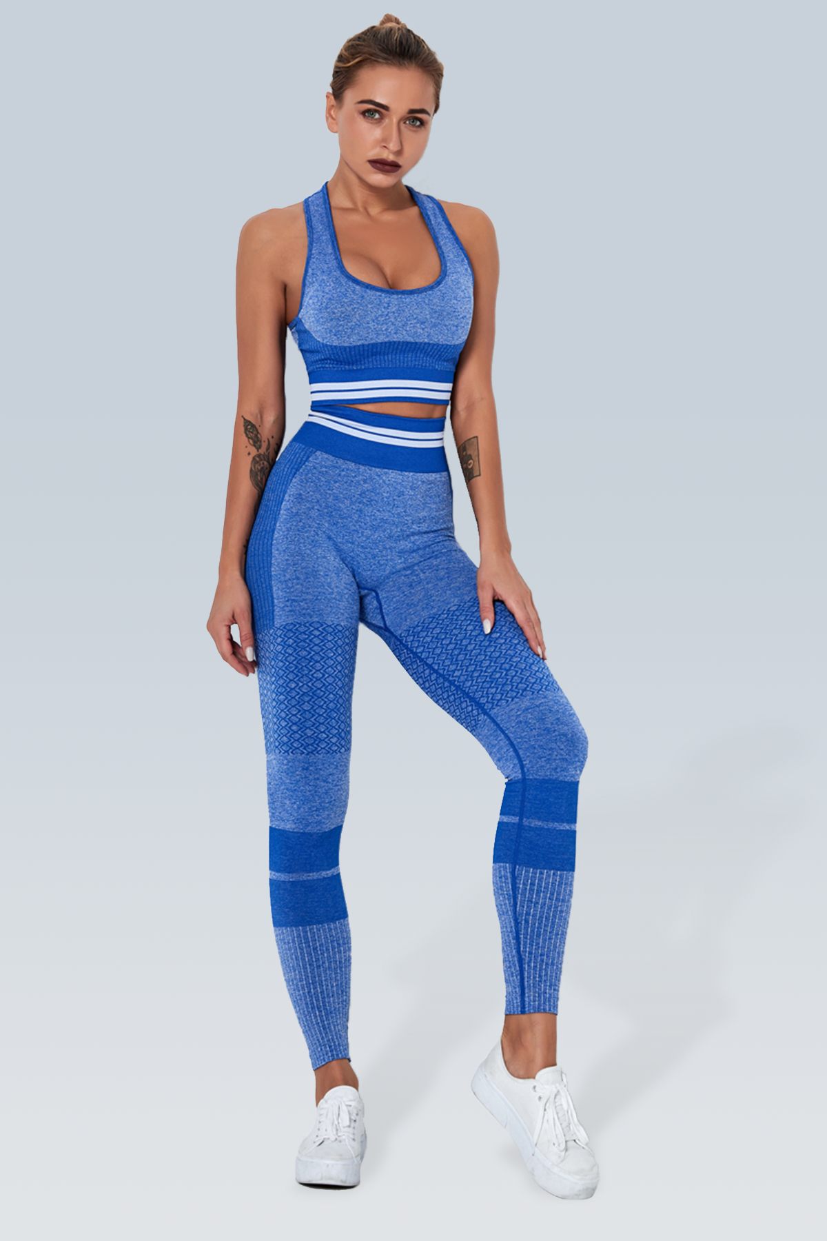 Knitted Stripe Seamless Legging