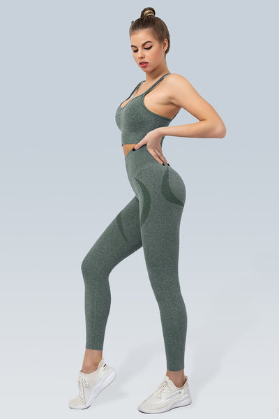 WaveLine Contour Ruched Seamless Sports Bra