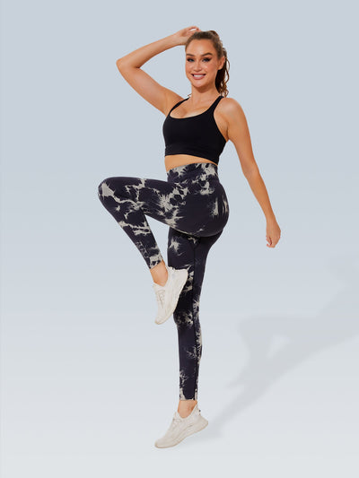 Tie Dye Back Stripe Scrunch Seamless Legging