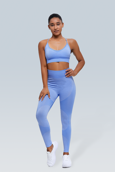 Rib-Knit Space Dye Seamless Bra