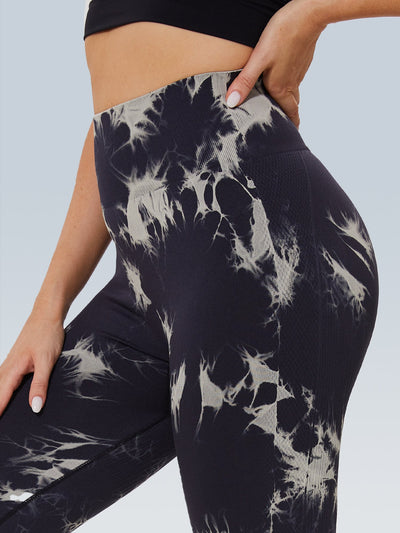 Tie Dye Back Stripe Scrunch Seamless Legging