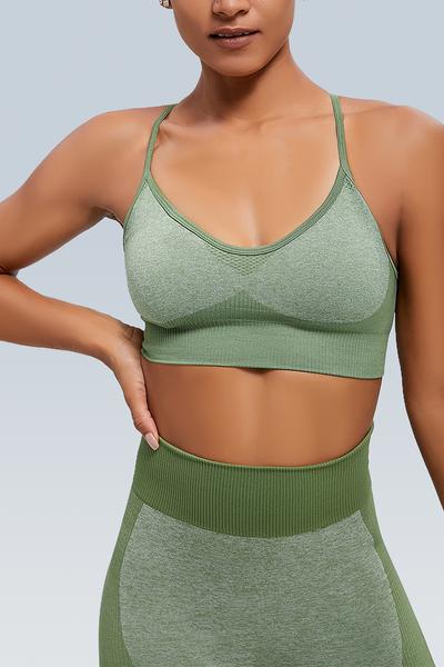 Rib-Knit Space Dye Seamless Bra