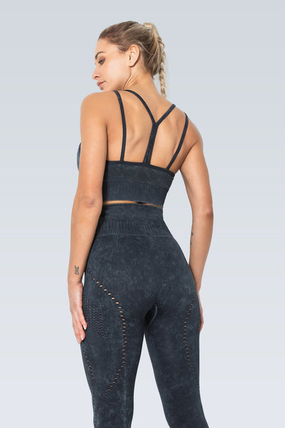 Curves Acid Wash Seamless Strappy Bra