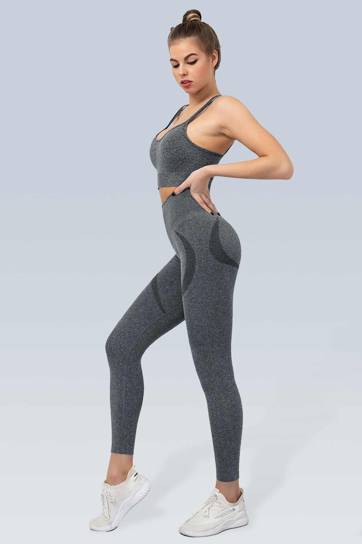 WaveLine Contour Ruched Seamless Sports Bra