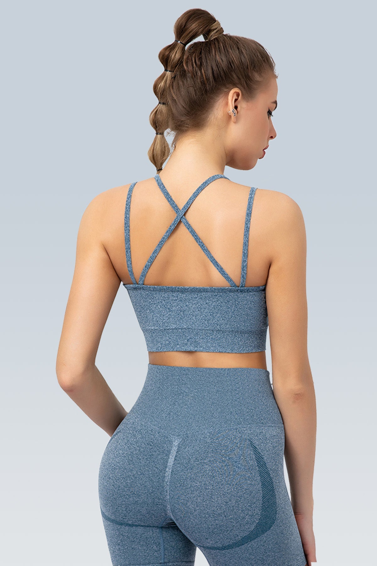 WaveLine Contour Ruched Seamless Sports Bra