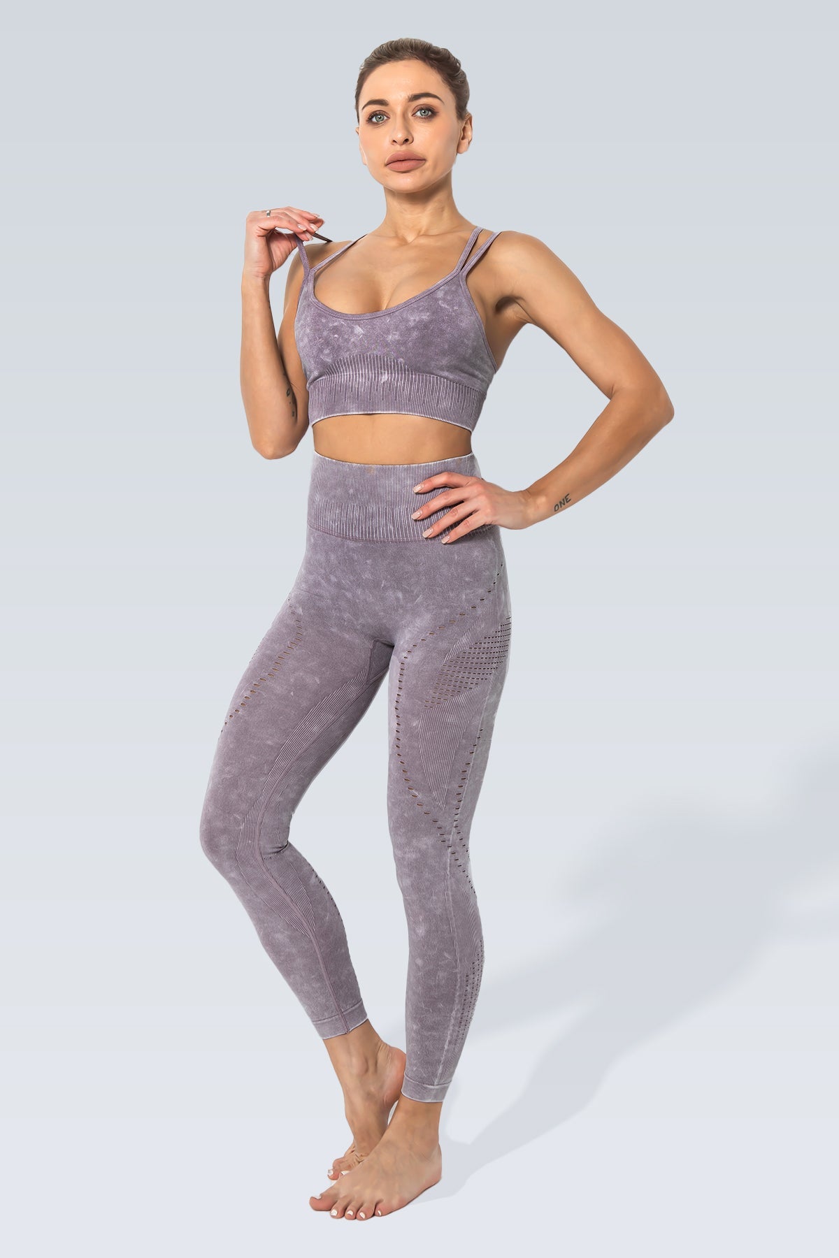 Curves Acid Wash Seamless Strappy Bra