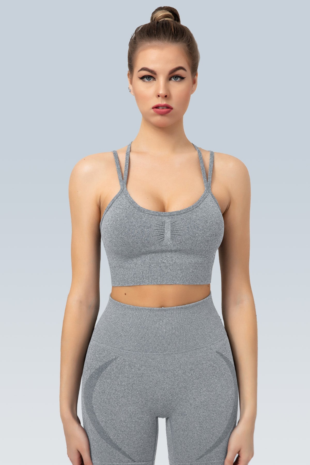 WaveLine Contour Ruched Seamless Sports Bra