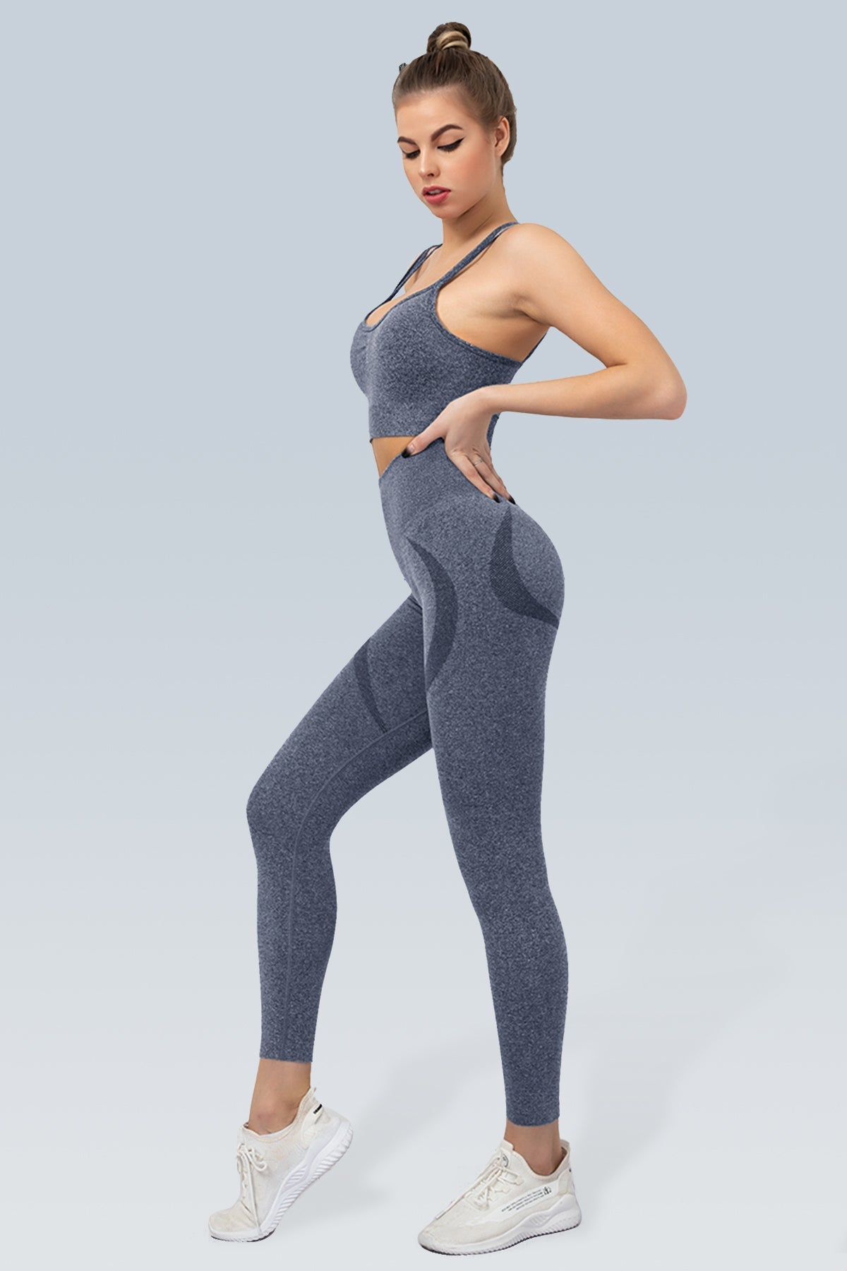 WaveLine Contour Ruched Seamless Sports Bra