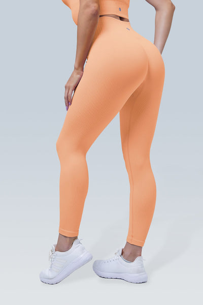 Macaron Power Ribbed Seamless Scrunch Legging
