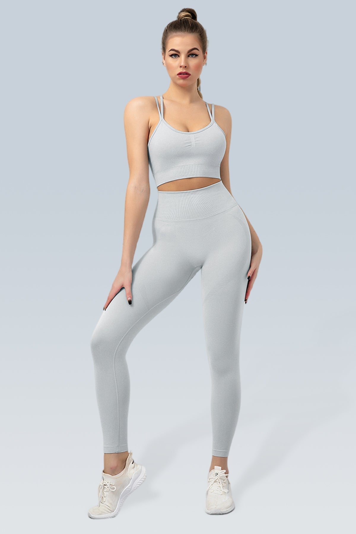 WaveLine Contour Ruched Seamless Sports Bra